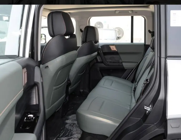 Rear seating inside a OneDD Tour SUV