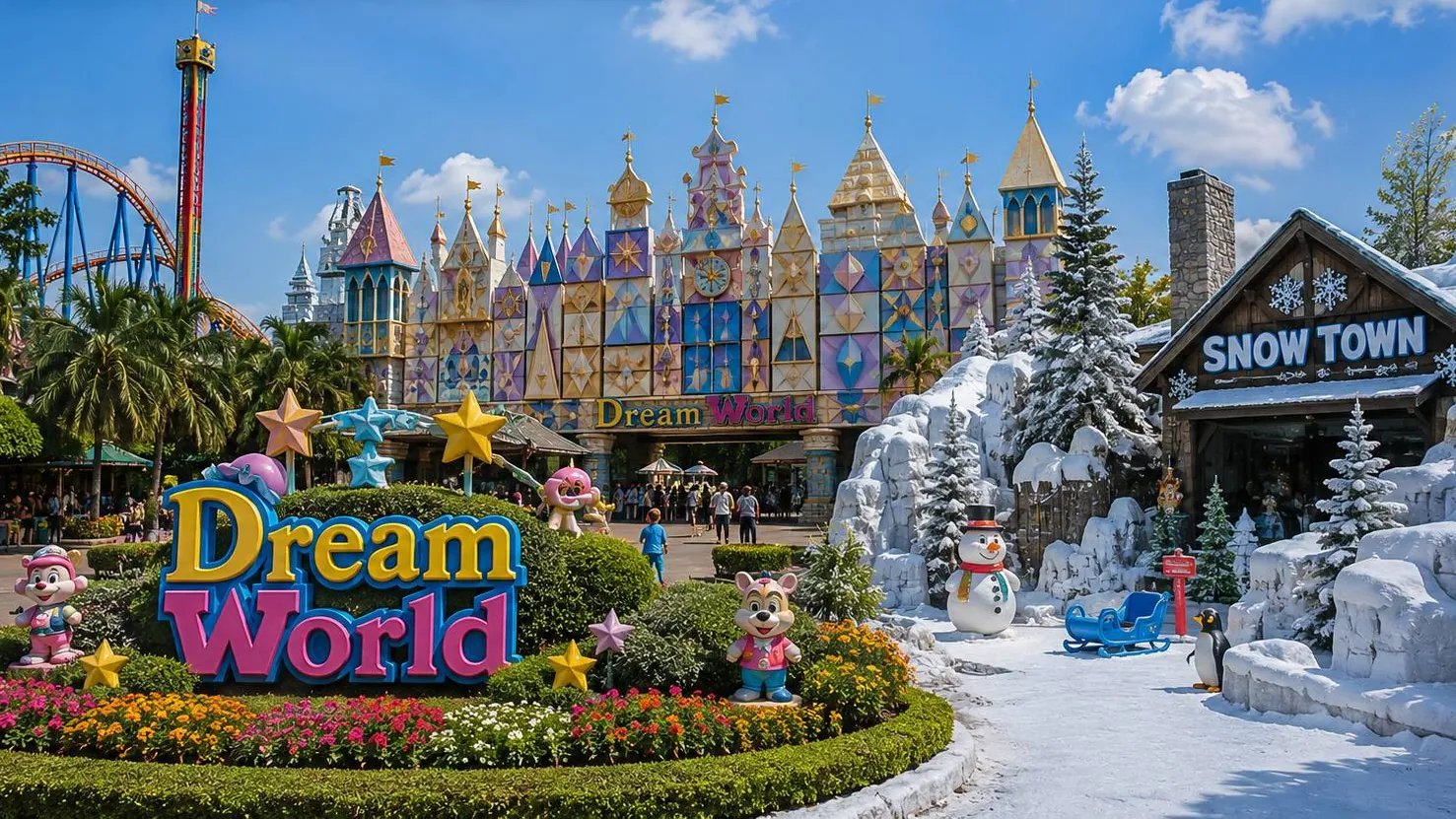 Dream World and Snow Town Bangkok family day tour with lunch by OneDD Tour